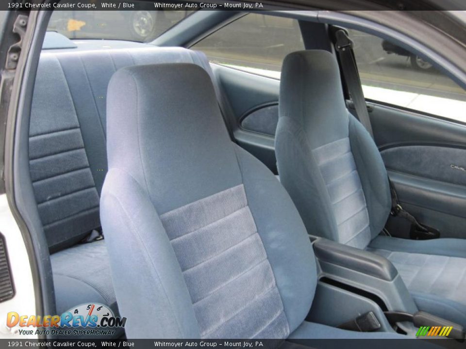 Blue Interior 1991 Chevrolet Cavalier Coupe Photo 7
