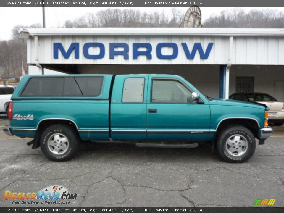 1994 Chevrolet C/K K1500 Extended Cab 4x4 Bright Teal Metallic / Gray Photo #1