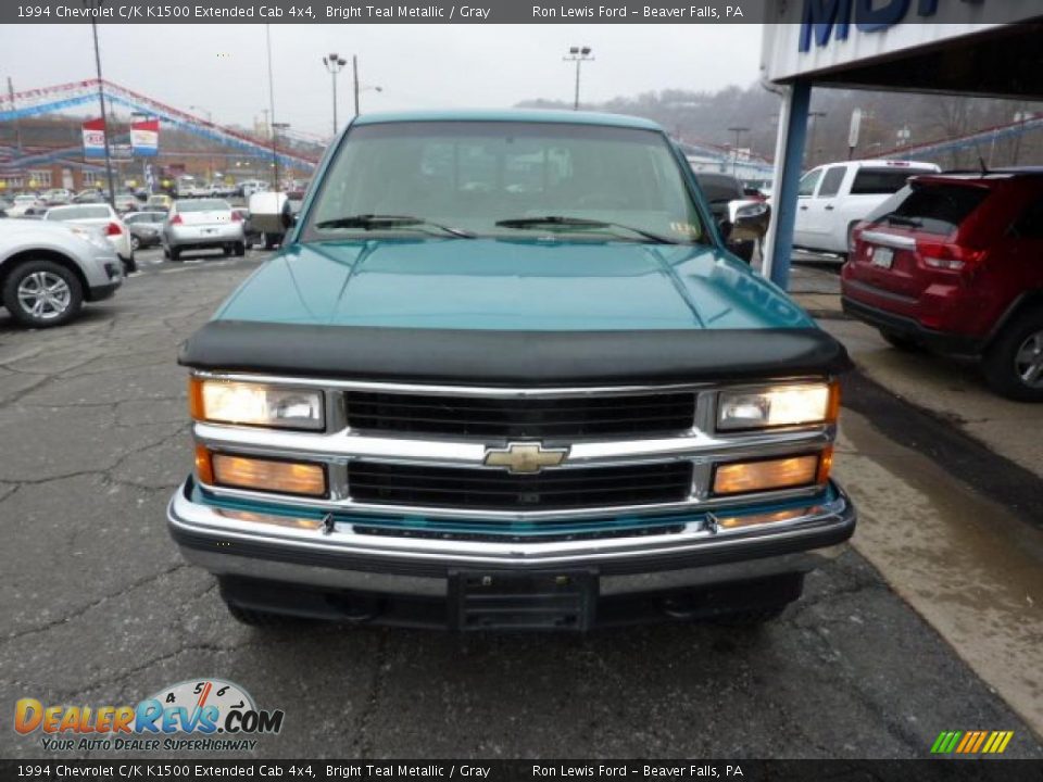 1994 Chevrolet C/K K1500 Extended Cab 4x4 Bright Teal Metallic / Gray Photo #4