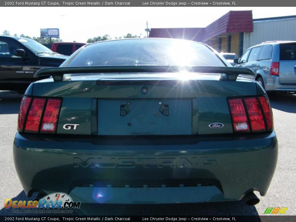 2002 Ford Mustang GT Coupe Tropic Green Metallic / Dark Charcoal Photo #4