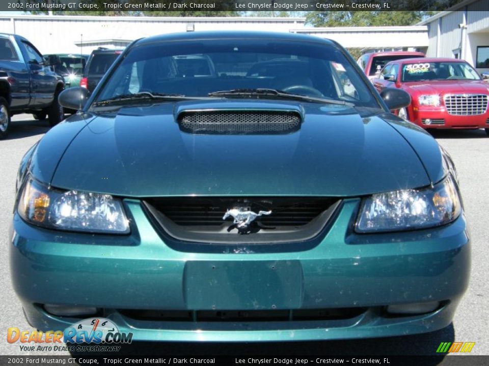 2002 Ford Mustang GT Coupe Tropic Green Metallic / Dark Charcoal Photo #8