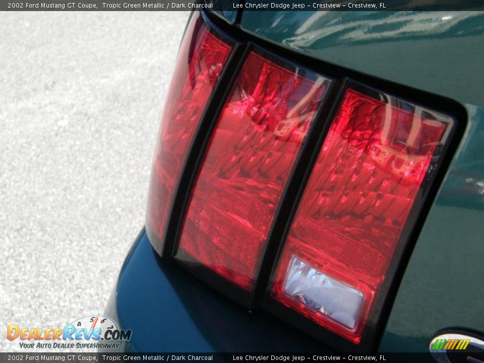 2002 Ford Mustang GT Coupe Tropic Green Metallic / Dark Charcoal Photo #9
