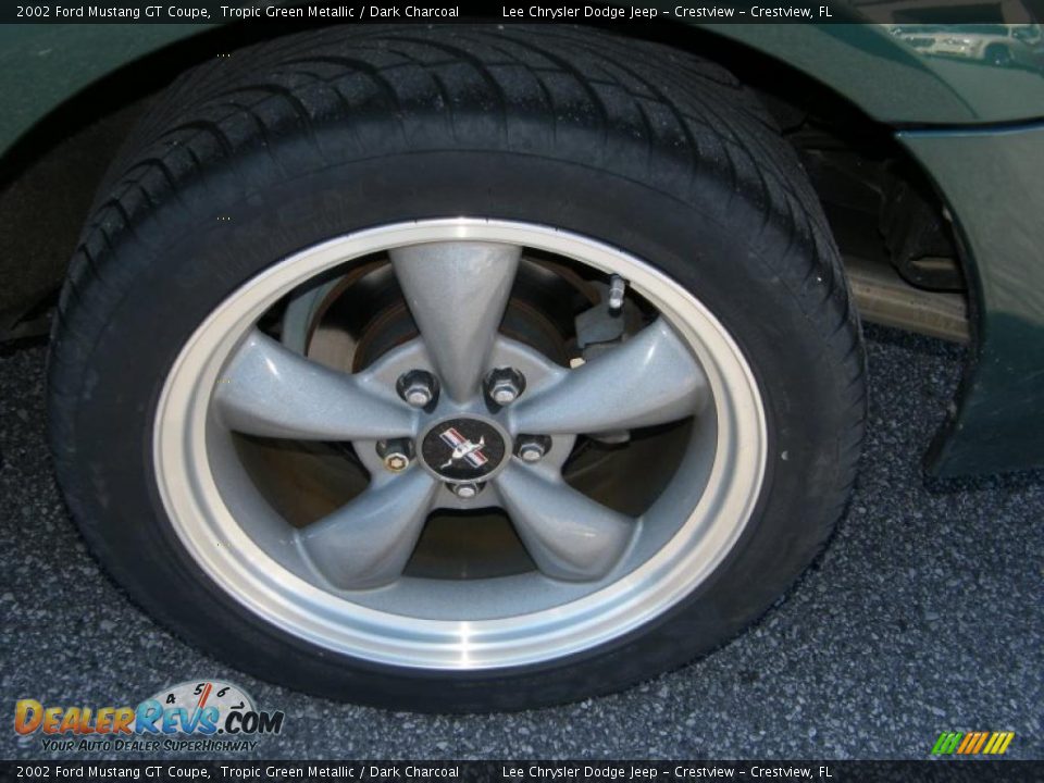 2002 Ford Mustang GT Coupe Tropic Green Metallic / Dark Charcoal Photo #10