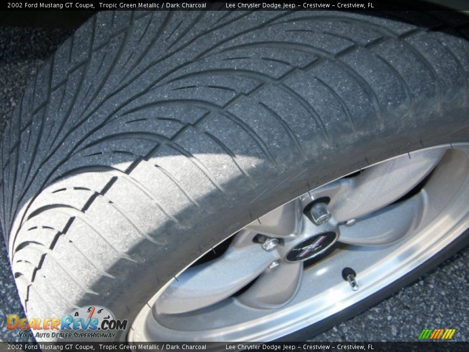 2002 Ford Mustang GT Coupe Tropic Green Metallic / Dark Charcoal Photo #11