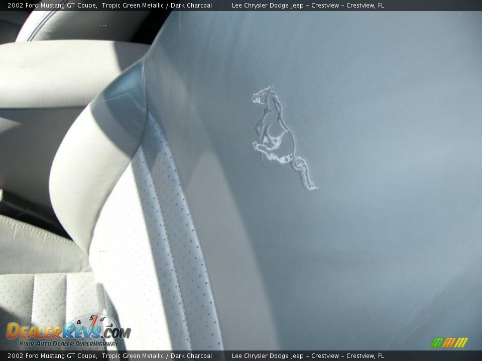 2002 Ford Mustang GT Coupe Tropic Green Metallic / Dark Charcoal Photo #13