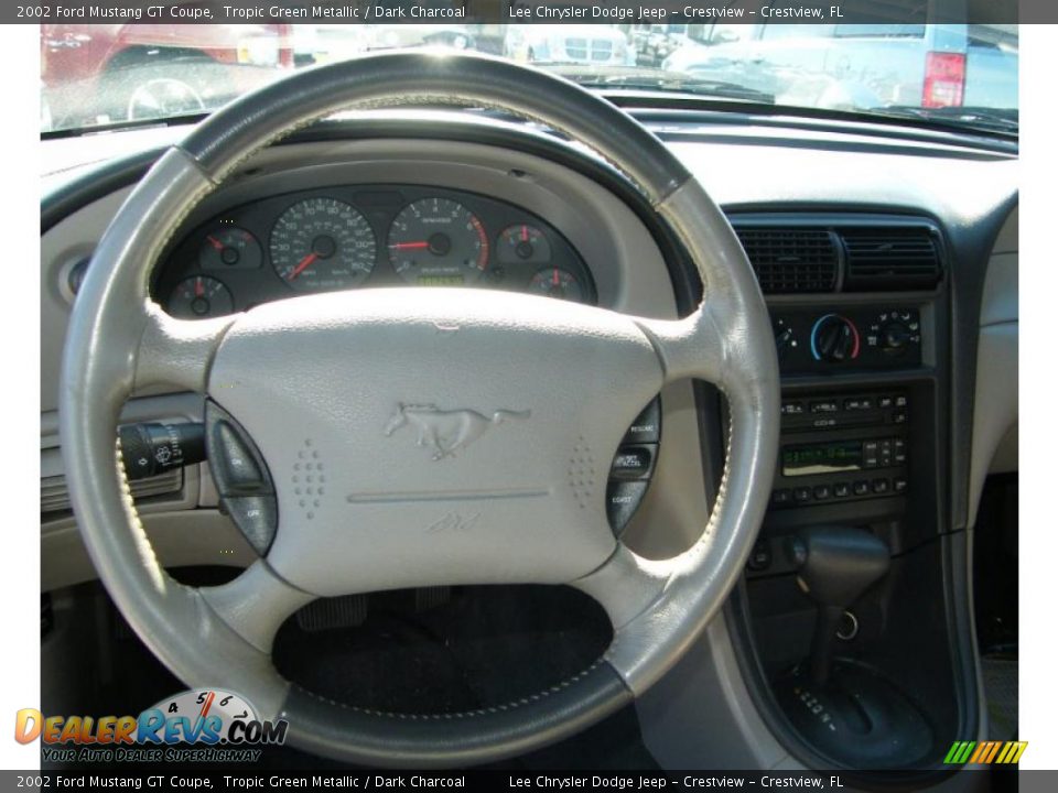 2002 Ford Mustang GT Coupe Tropic Green Metallic / Dark Charcoal Photo #15