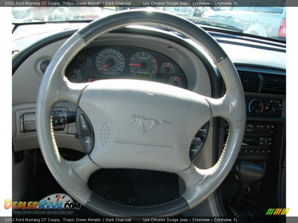 2002 Ford Mustang GT Coupe Tropic Green Metallic / Dark Charcoal Photo #16