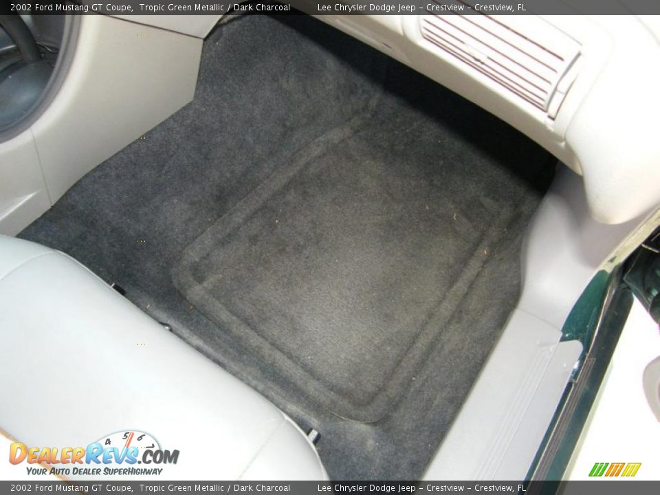 2002 Ford Mustang GT Coupe Tropic Green Metallic / Dark Charcoal Photo #22