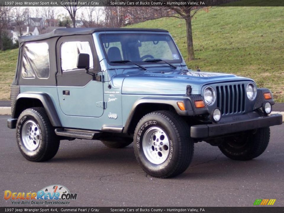 1997 Jeep Wrangler Sport 4x4 Gunmetal Pearl / Gray Photo #2