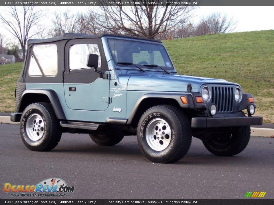 1997 Jeep Wrangler Sport 4x4 Gunmetal Pearl / Gray Photo #3