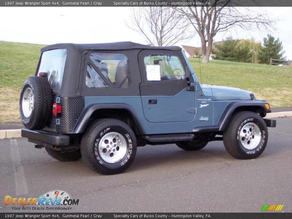 1997 Jeep Wrangler Sport 4x4 Gunmetal Pearl / Gray Photo #6