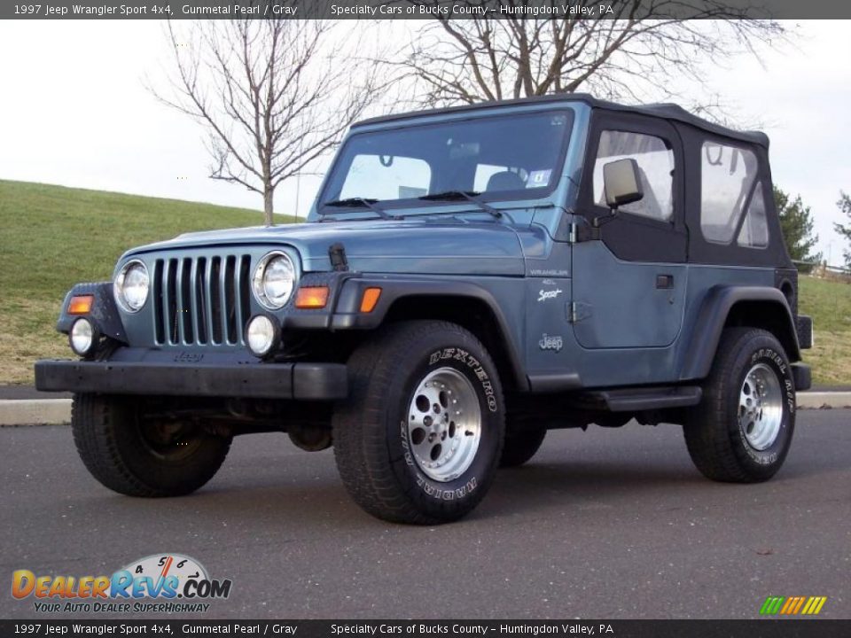 1997 Jeep Wrangler Sport 4x4 Gunmetal Pearl / Gray Photo #9