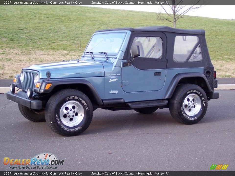 1997 Jeep Wrangler Sport 4x4 Gunmetal Pearl / Gray Photo #10