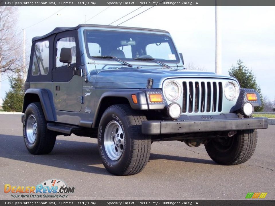 1997 Jeep Wrangler Sport 4x4 Gunmetal Pearl / Gray Photo #13