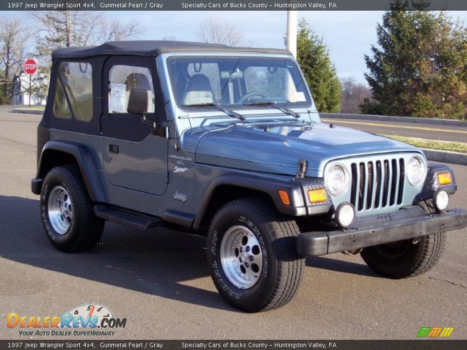 1997 Jeep Wrangler Sport 4x4 Gunmetal Pearl / Gray Photo #14