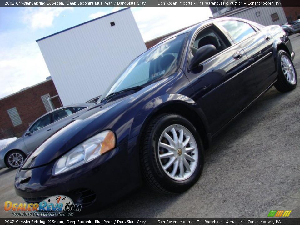 2002 Chrysler Sebring LX Sedan Deep Sapphire Blue Pearl / Dark Slate Gray Photo #1