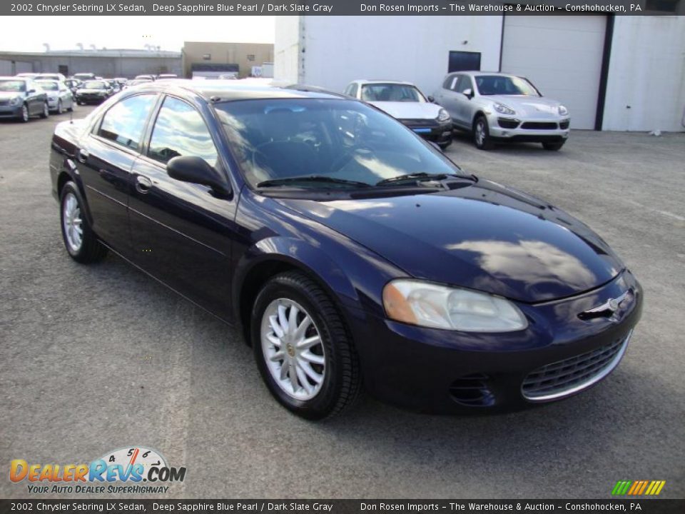 2002 Chrysler Sebring LX Sedan Deep Sapphire Blue Pearl / Dark Slate Gray Photo #4