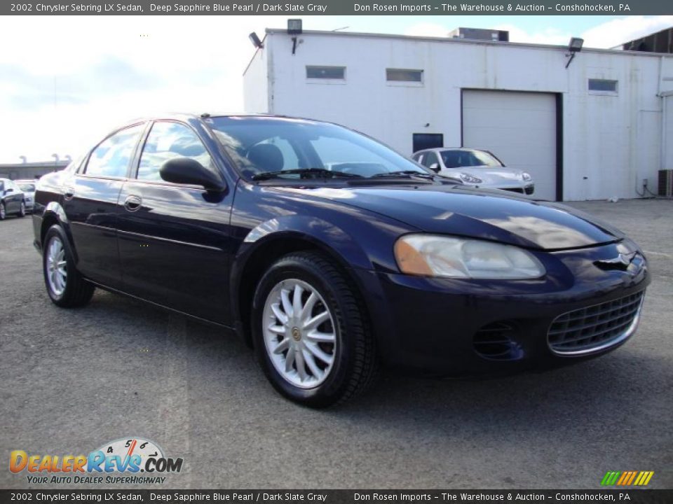 2002 Chrysler Sebring LX Sedan Deep Sapphire Blue Pearl / Dark Slate Gray Photo #5