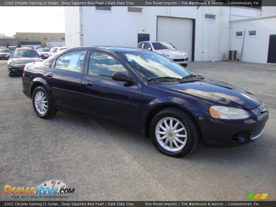 2002 Chrysler Sebring LX Sedan Deep Sapphire Blue Pearl / Dark Slate Gray Photo #6