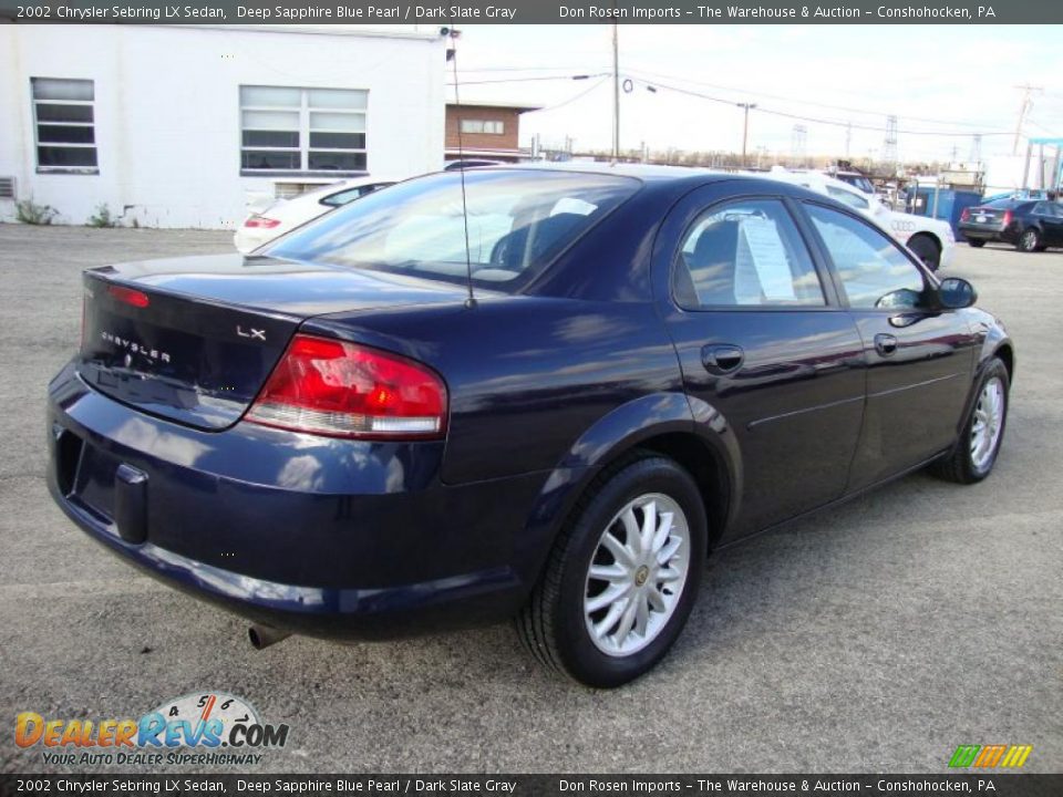 Deep Sapphire Blue Pearl 2002 Chrysler Sebring LX Sedan Photo #8