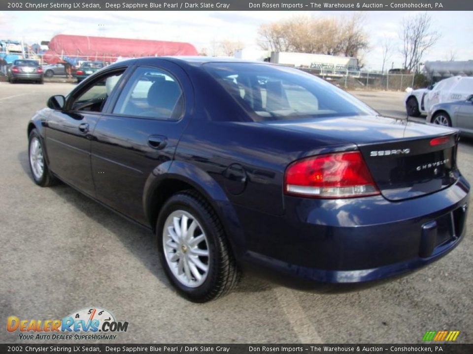 2002 Chrysler Sebring LX Sedan Deep Sapphire Blue Pearl / Dark Slate Gray Photo #10