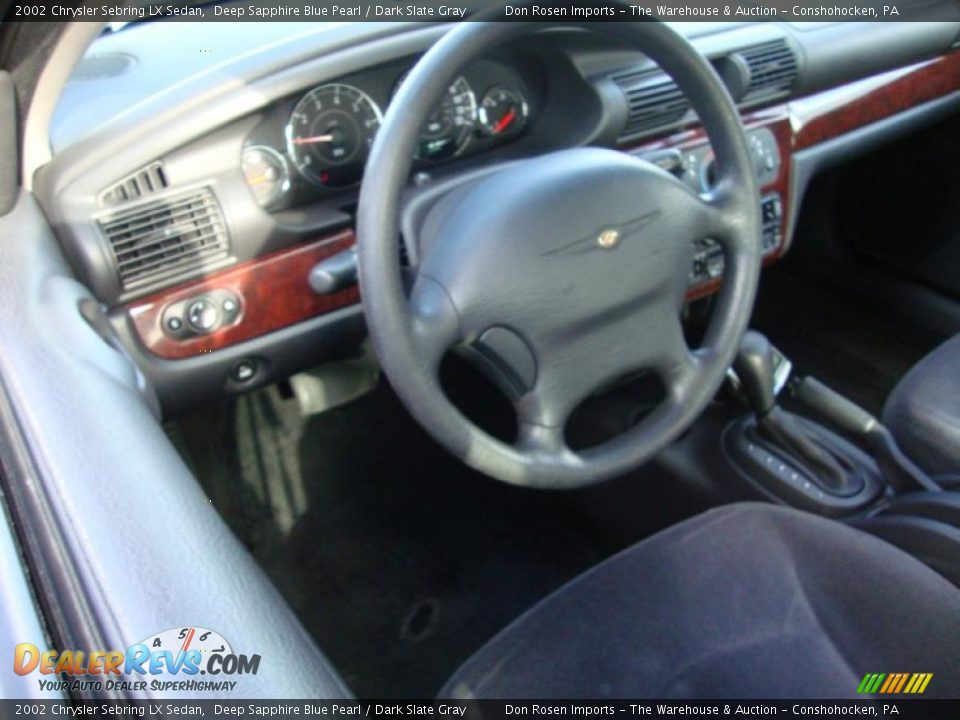 2002 Chrysler Sebring LX Sedan Deep Sapphire Blue Pearl / Dark Slate Gray Photo #12