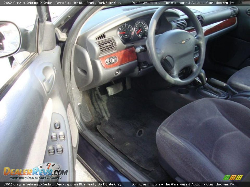2002 Chrysler Sebring LX Sedan Deep Sapphire Blue Pearl / Dark Slate Gray Photo #13