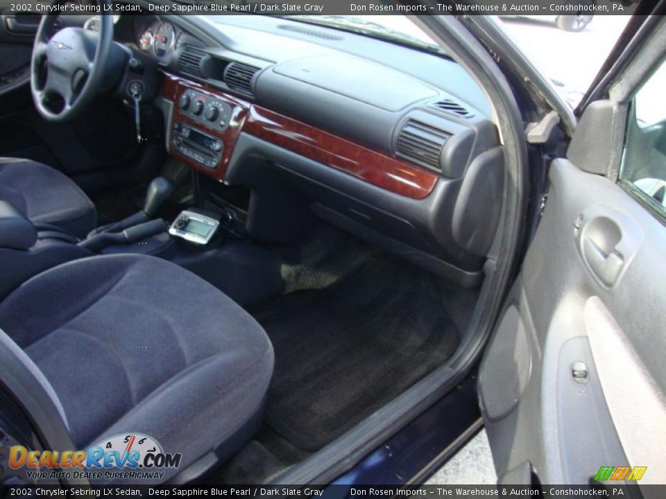2002 Chrysler Sebring LX Sedan Deep Sapphire Blue Pearl / Dark Slate Gray Photo #18