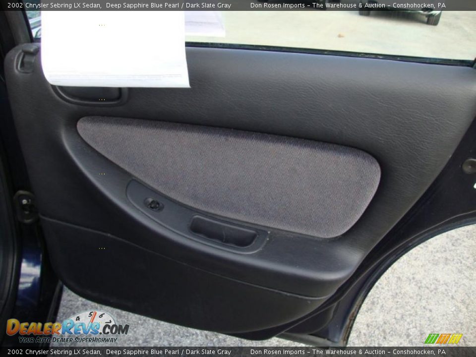 2002 Chrysler Sebring LX Sedan Deep Sapphire Blue Pearl / Dark Slate Gray Photo #23