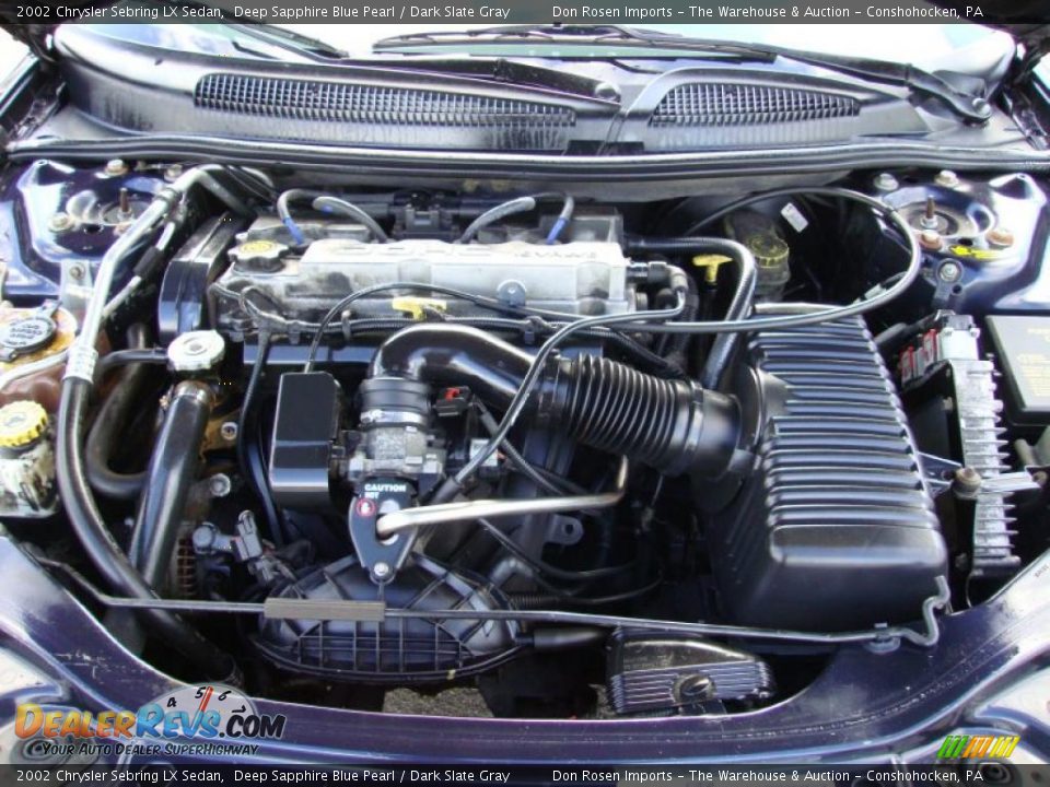 2002 Chrysler Sebring LX Sedan Deep Sapphire Blue Pearl / Dark Slate Gray Photo #31
