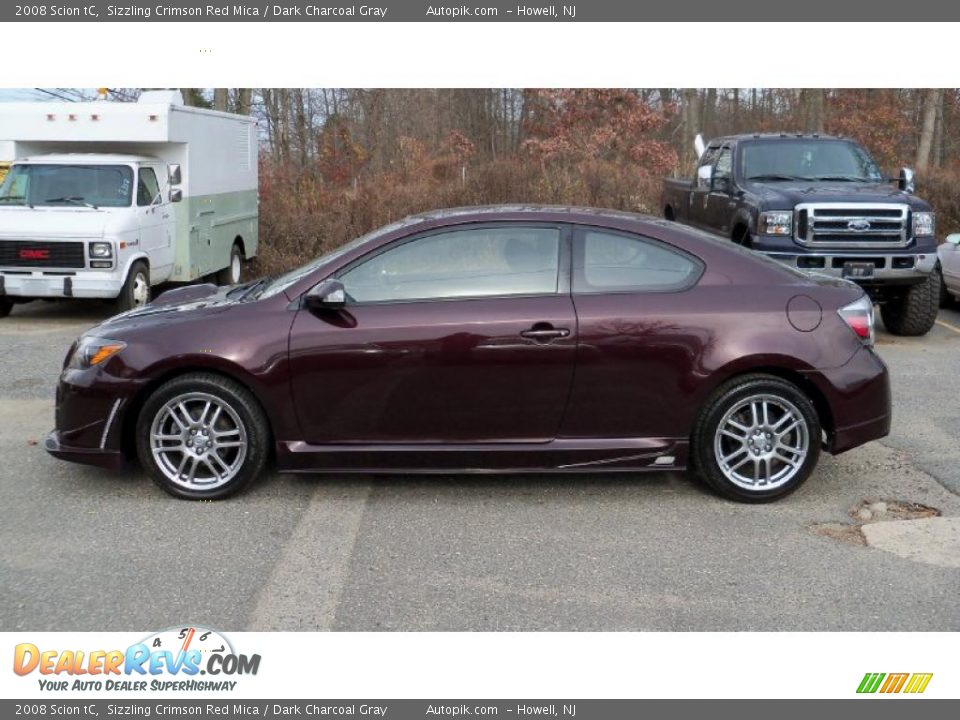 2008 Scion tC Sizzling Crimson Red Mica / Dark Charcoal Gray Photo #2