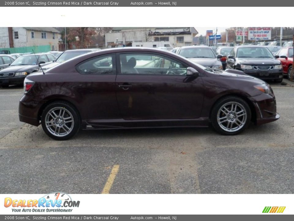 2008 Scion tC Sizzling Crimson Red Mica / Dark Charcoal Gray Photo #3