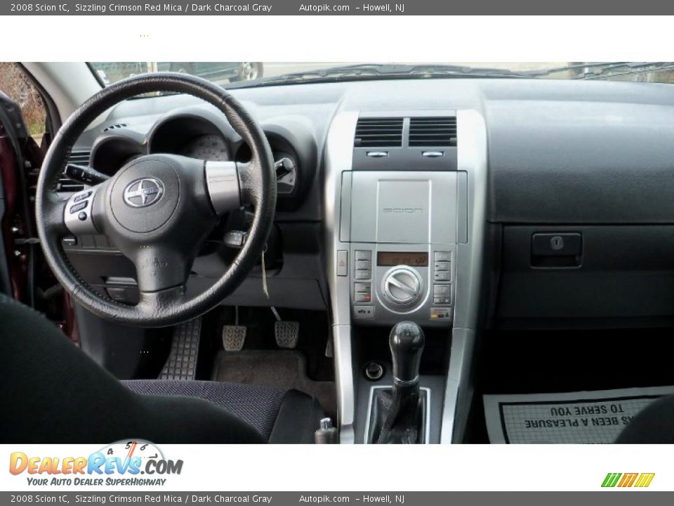 2008 Scion tC Sizzling Crimson Red Mica / Dark Charcoal Gray Photo #5