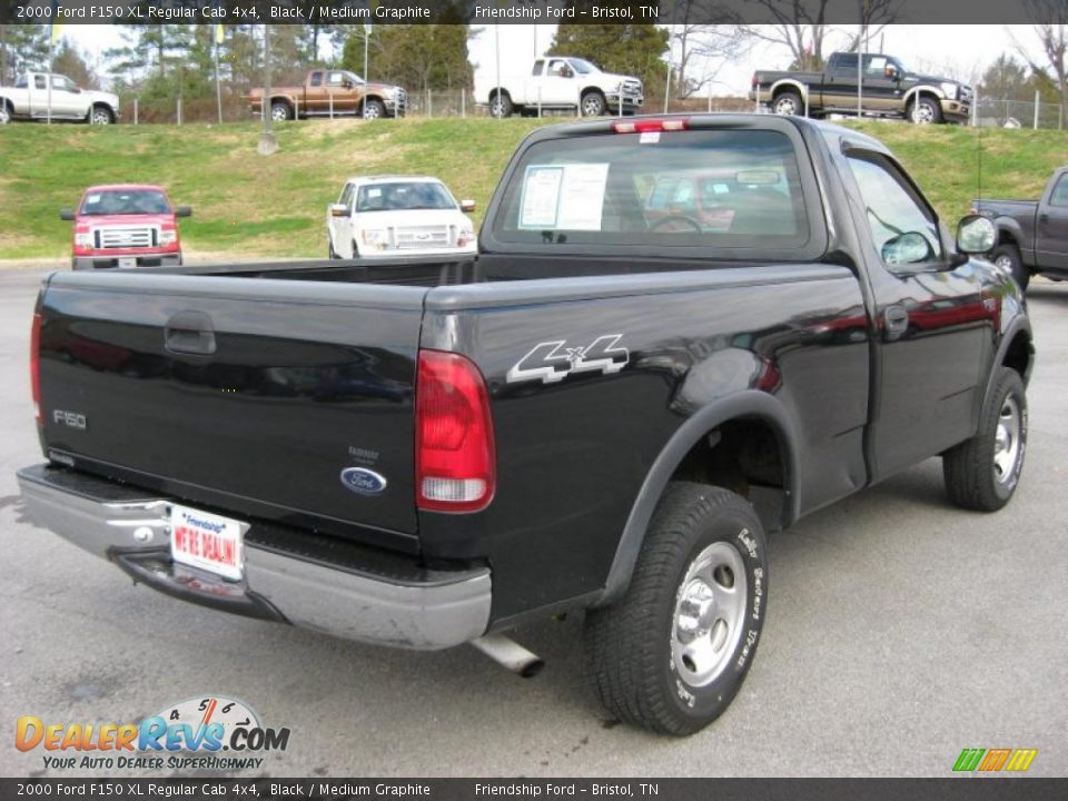 Black 2000 Ford F150 XL Regular Cab 4x4 Photo #6