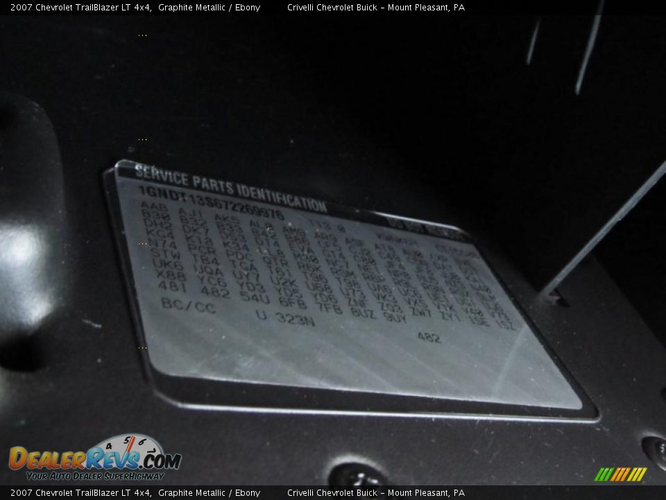 2007 Chevrolet TrailBlazer LT 4x4 Graphite Metallic / Ebony Photo #31