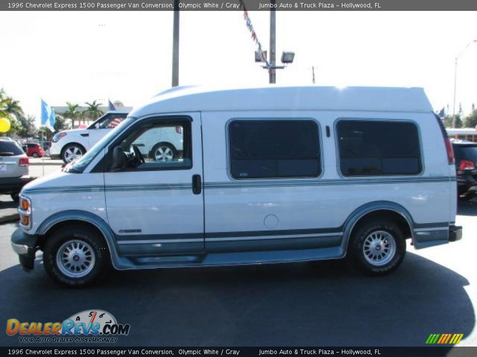 1996 Chevrolet Express 1500 Passenger Van Conversion Olympic White / Gray Photo #6