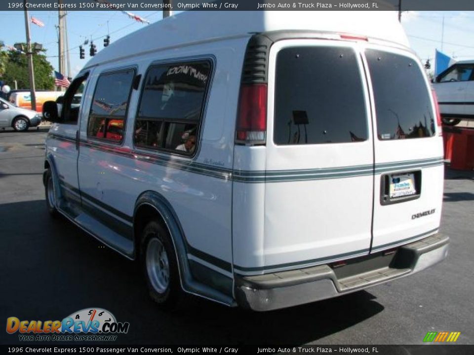 1996 Chevrolet Express 1500 Passenger Van Conversion Olympic White / Gray Photo #7