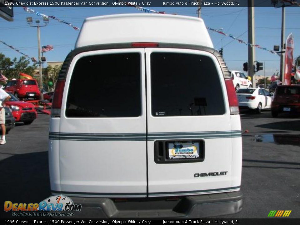 1996 Chevrolet Express 1500 Passenger Van Conversion Olympic White / Gray Photo #8