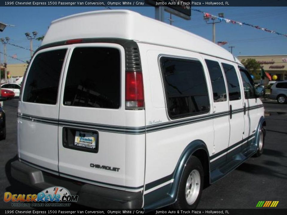 1996 Chevrolet Express 1500 Passenger Van Conversion Olympic White / Gray Photo #14