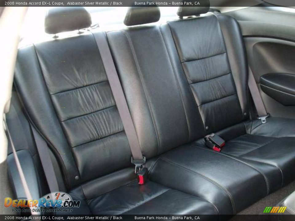 Black Interior 2008 Honda Accord Ex L Coupe Photo 11