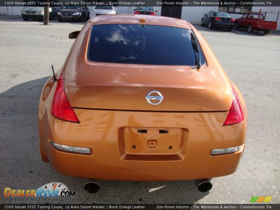 2006 Nissan 350Z Touring Coupe Le Mans Sunset Metallic / Burnt Orange Leather Photo #9