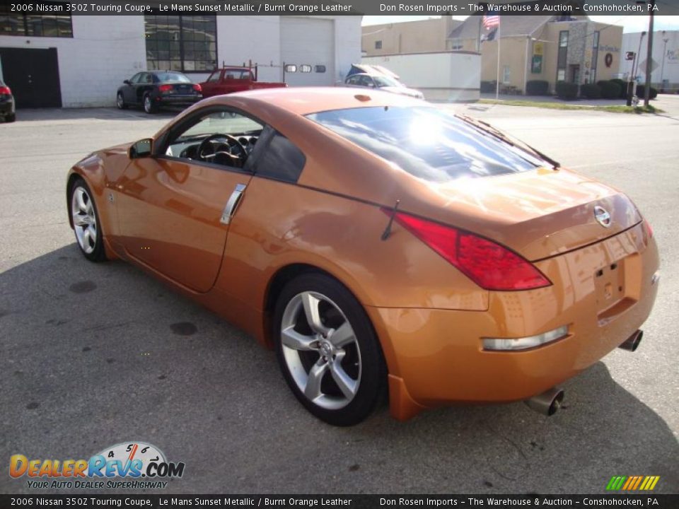 2006 Nissan 350Z Touring Coupe Le Mans Sunset Metallic / Burnt Orange Leather Photo #10