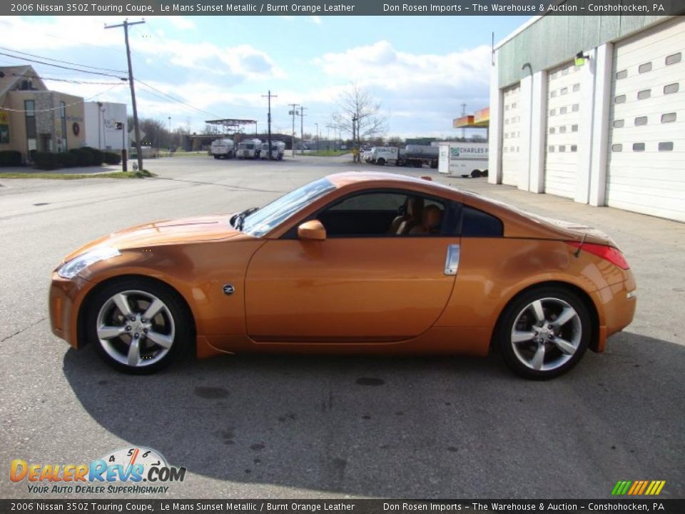 2006 Nissan 350Z Touring Coupe Le Mans Sunset Metallic / Burnt Orange Leather Photo #11