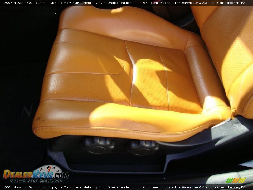 Burnt Orange Leather Interior - 2006 Nissan 350Z Touring Coupe Photo #16