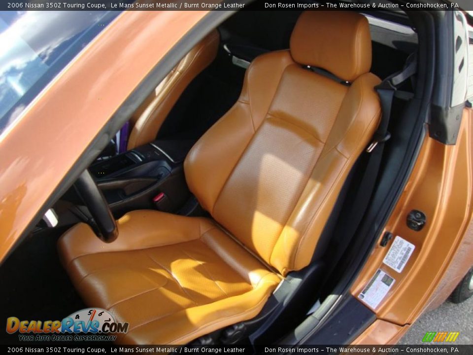 Burnt Orange Leather Interior - 2006 Nissan 350Z Touring Coupe Photo #17