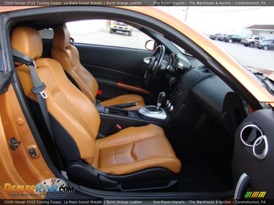 Burnt Orange Leather Interior - 2006 Nissan 350Z Touring Coupe Photo #20