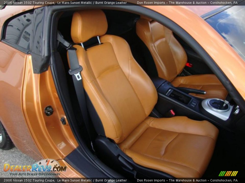 Burnt Orange Leather Interior - 2006 Nissan 350Z Touring Coupe Photo #21