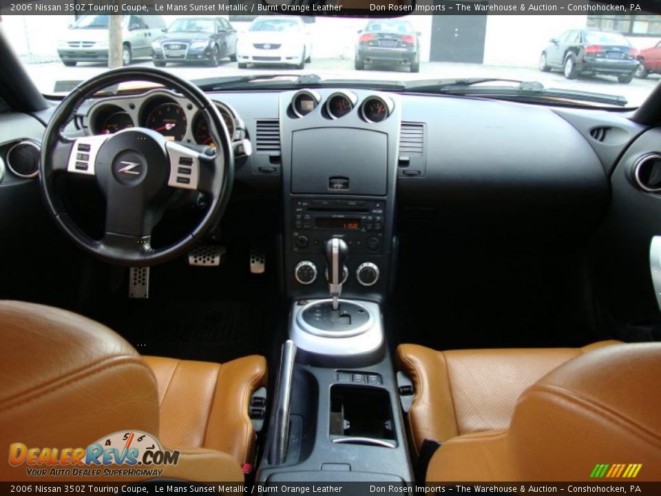 Burnt Orange Leather Interior - 2006 Nissan 350Z Touring Coupe Photo #24