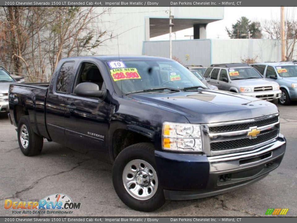 2010 Chevrolet Silverado 1500 LT Extended Cab 4x4 Imperial Blue Metallic / Ebony Photo #3