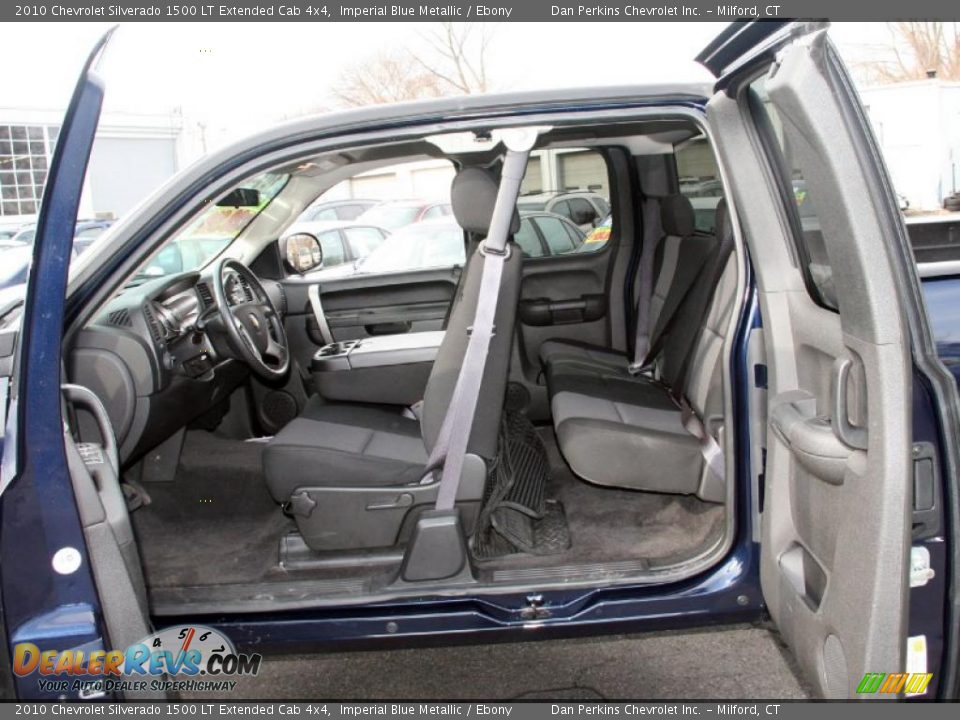 Ebony Interior - 2010 Chevrolet Silverado 1500 LT Extended Cab 4x4 Photo #13